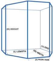 flat back hexagonal fish tank